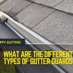Gutter guards installed on a roof to prevent debris buildup.